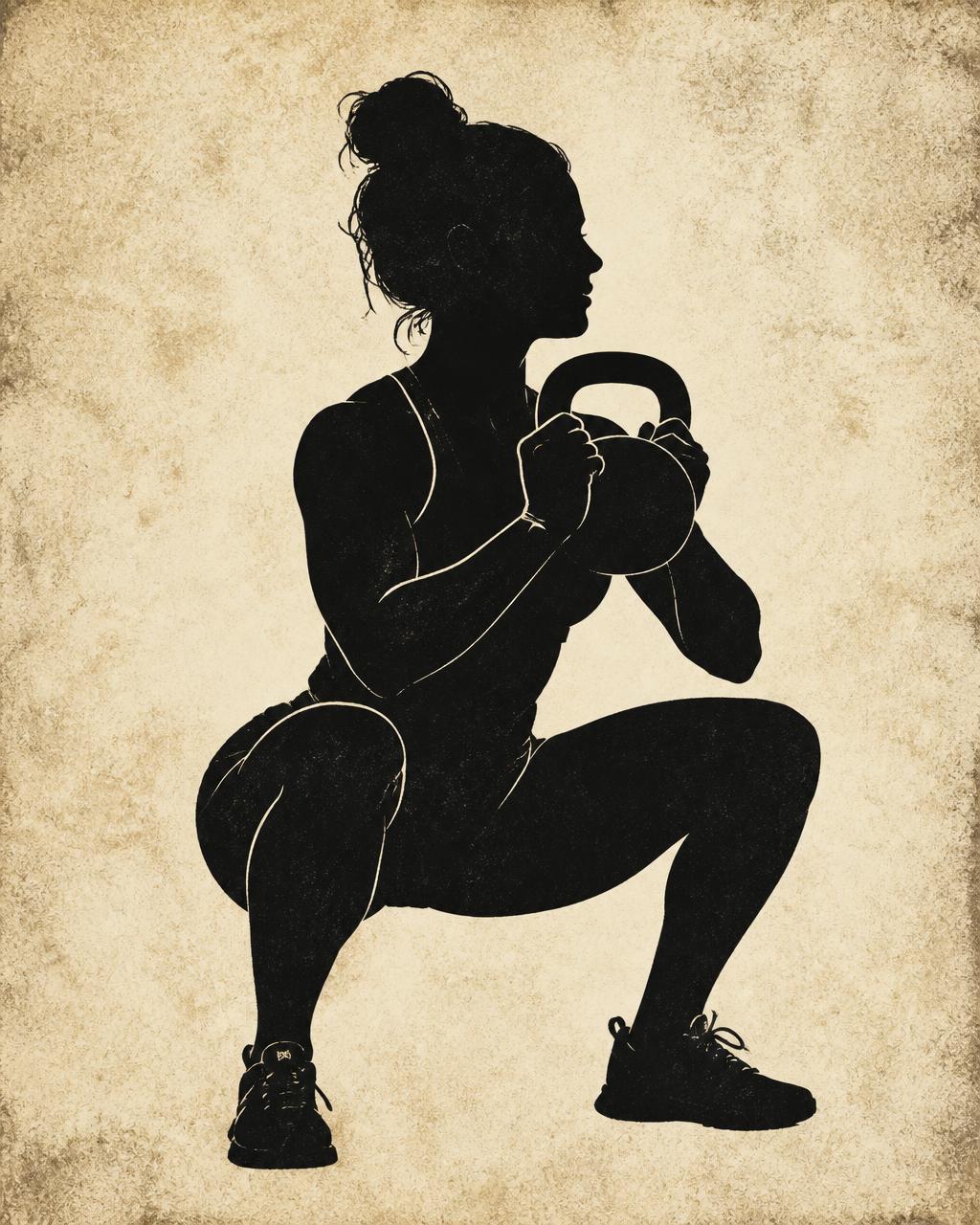 The Movement Session — black silhouette on parchment